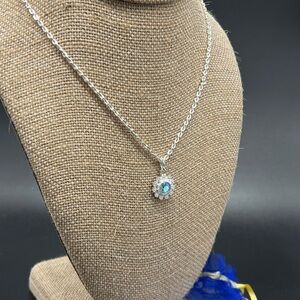 Swarovski Aurelia Borealis Crystal Silver-tone Pendant Necklace 18”